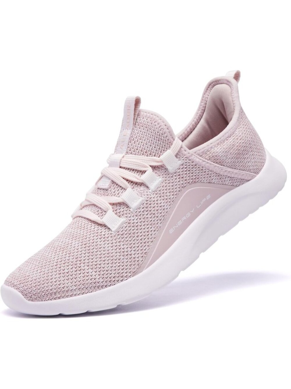 Women's Light Pink Comfortable Round Toe Lightweight Athletic Sneaker Shoes